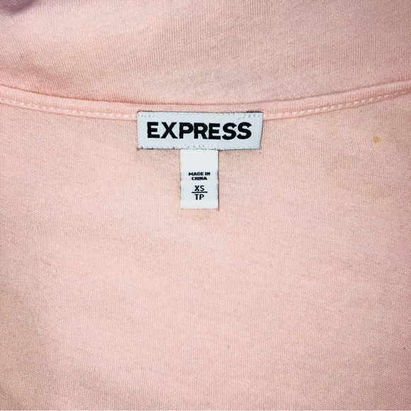 Express Embroidered Crochet Metallic Lace Tank Top EUC Pink Rose Gold Preppy XS - Picture 7 of 8